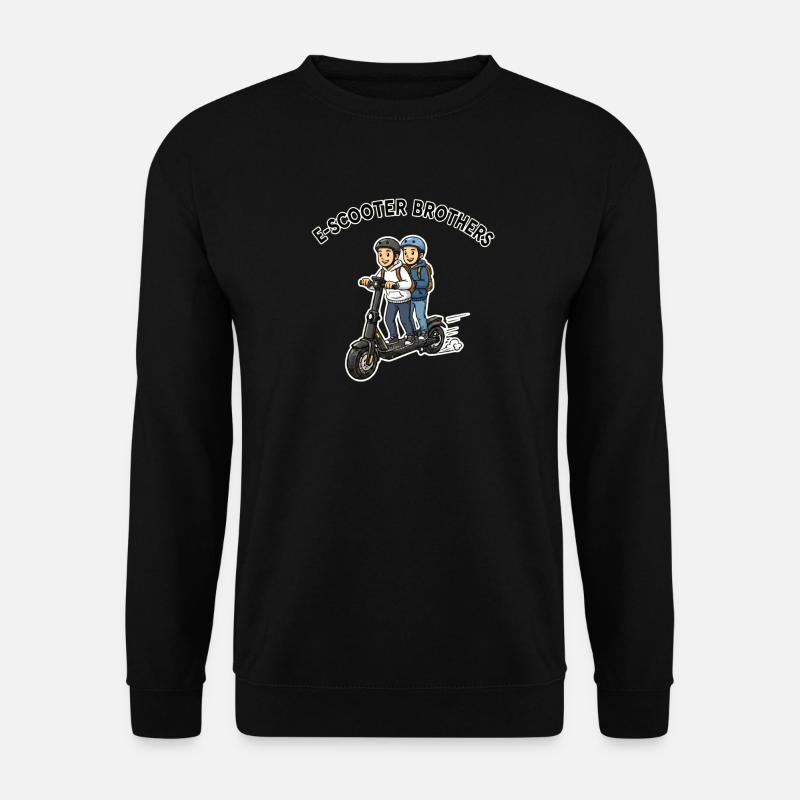 E-Scooter Brüder Duo - Unisex Pullover - Schwarz