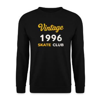 Cadeau vintage de l’année de naissance rétro du Skate Club 1996 - Sweat-shirt Unisexe - noir - Devant - Alina (178cm) & Michal (187cm)