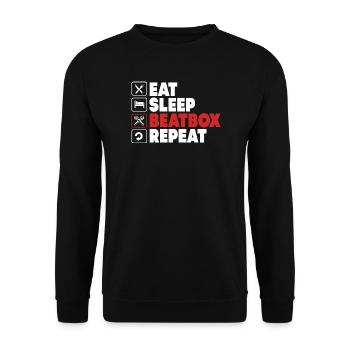 Boîte à rythmes - Sweat-shirt Unisexe - noir - Devant - Alina (178cm) & Michal (187cm)