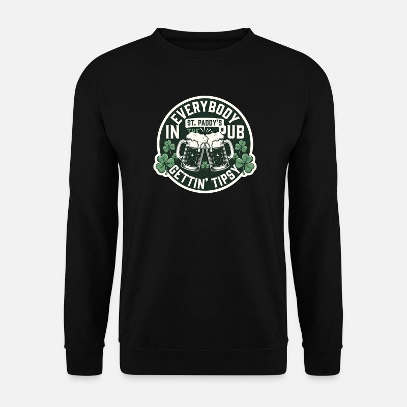 Alle werden beschwipst St. Patrick's Pub - Unisex Pullover - Schwarz