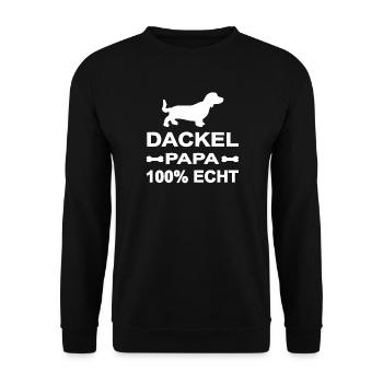 Dackel - Unisex Pullover - Schwarz - Vorne - Alina (178cm) & Michal (187cm)