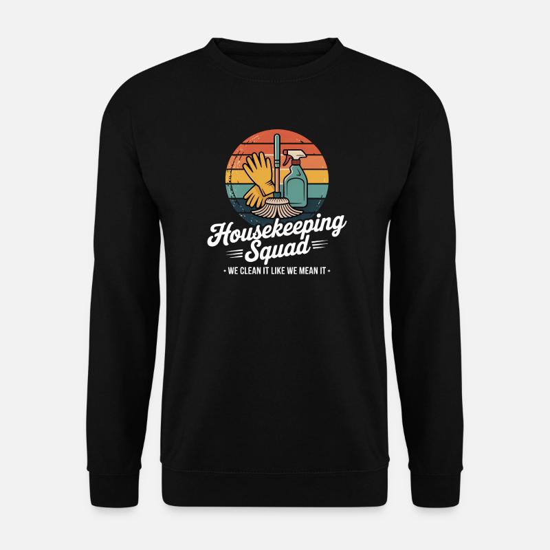 Lustiges Putzen Design - Unisex Pullover - Schwarz