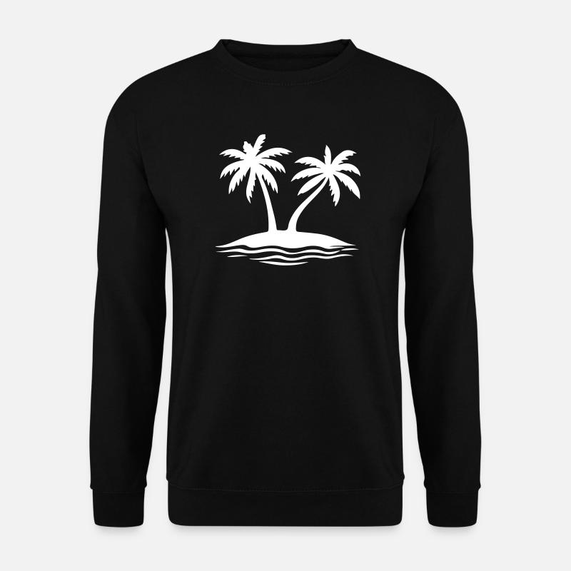 Île de la plage Palm Trees - Sweat-shirt Unisexe - noir