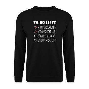 Lehrer Hauptschule Abschiedsgeschenk Abschied - Unisex Pullover - Schwarz - Vorne - Alina (178cm) & Michal (187cm)