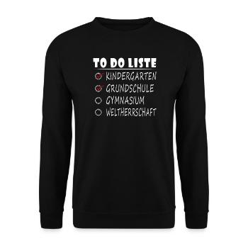 Enrollment in Gymnasium 5th grade Gymnasium student - Unisex Sweatshirt - black - Front - Alina (178cm) & Michal (187cm)