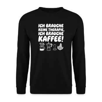 J’ai besoin d’icônes de Coffee Saying with Coffee - Sweat-shirt Unisexe - noir - Devant - Alina (178cm) & Michal (187cm)