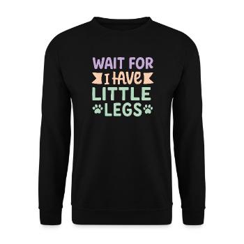 Le chien dit Humour Mème Humour, Drôle, petites jambes drôles - Sweat-shirt Unisexe - noir - Devant - Alina (178cm) & Michal (187cm)