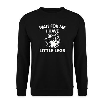 Le chien dit Humour Mème Humour, Drôle, petites jambes drôles - Sweat-shirt Unisexe - noir - Devant - Alina (178cm) & Michal (187cm)