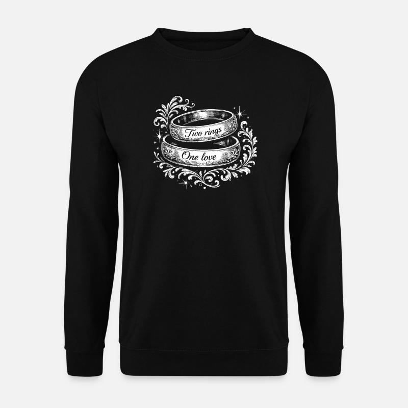 Two rings, one love - Unisex Sweatshirt - black