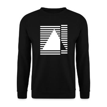 Geometric triangle Bauhaus inspired design - Unisex Sweatshirt - black - Front - Alina (178cm) & Michal (187cm)