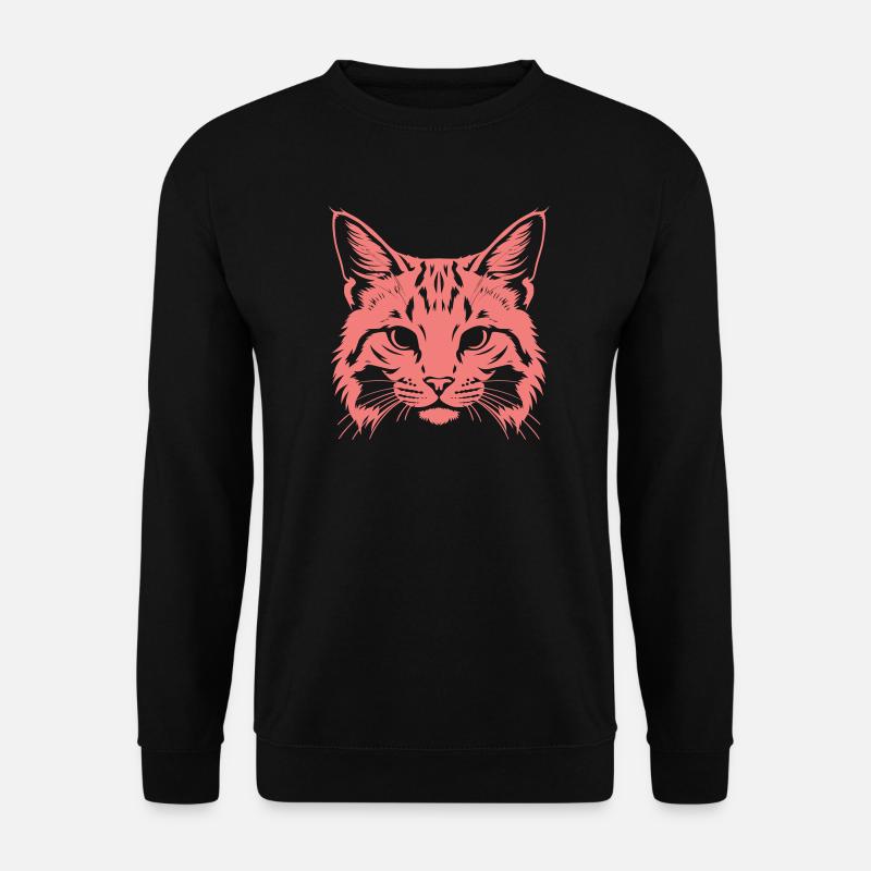 Katzenkopf Silhouette - Unisex Pullover - Schwarz