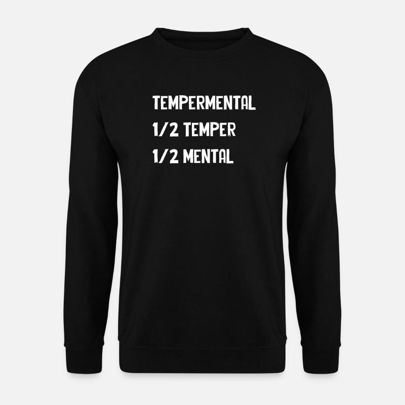 Tempermental Split Typography - Unisex Pullover - Schwarz