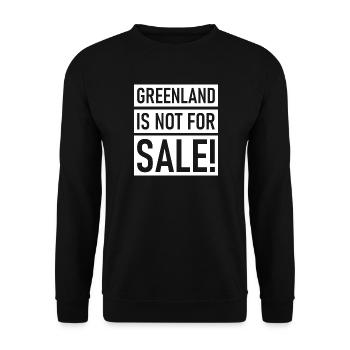 Le Groenland n’est pas à vendre - Groenland - Danemark - Sweat-shirt Unisexe - noir - Devant - Alina (178cm) & Michal (187cm)