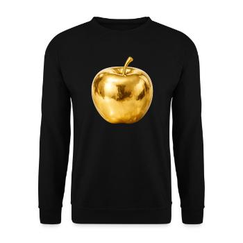 Golden Apple – Premium Shine - Unisex Sweatshirt - black - Front - Alina (178cm) & Michal (187cm)