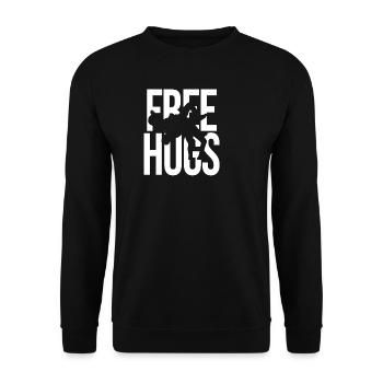 Catch Hugs Gratuit – Équipement de grappling MMA drôle - Sweat-shirt Unisexe - noir - Devant - Alina (178cm) & Michal (187cm)