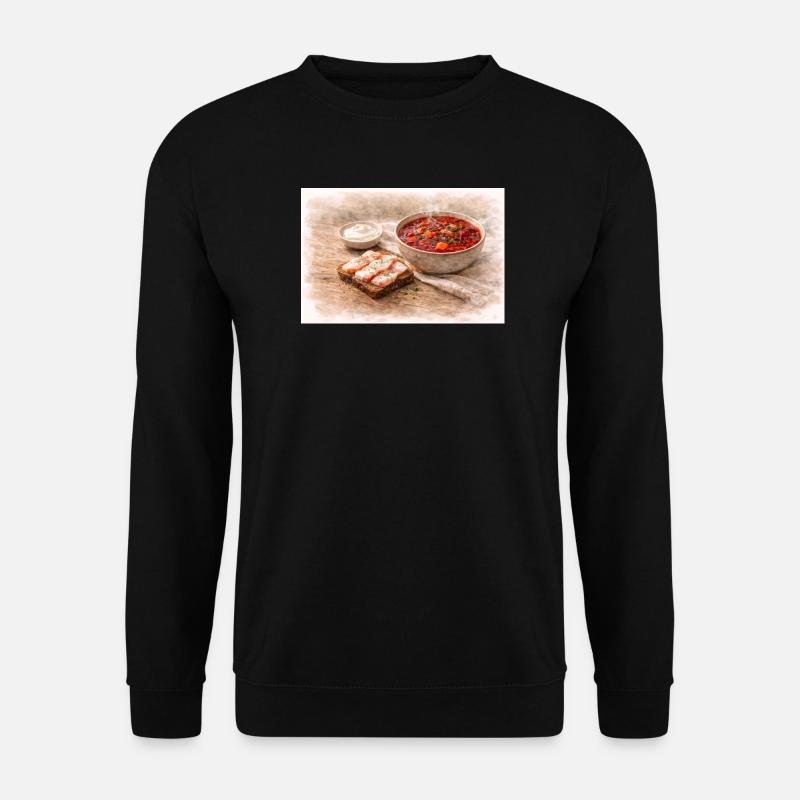 Borsch mit Salo - Unisex Pullover - Schwarz