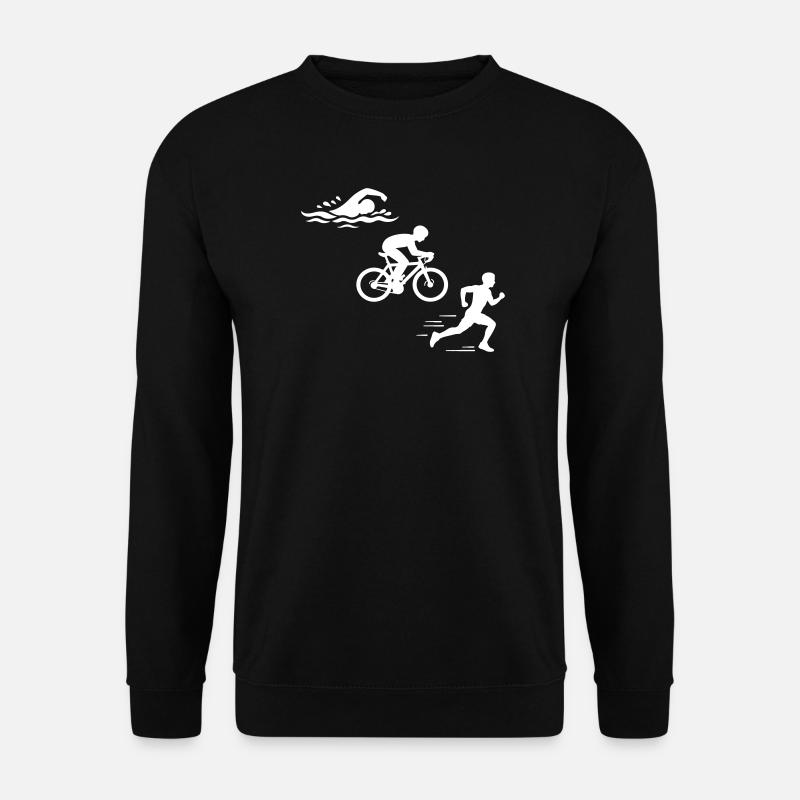 Triathlon Silhouette Triathlet - Unisex Pullover - Schwarz