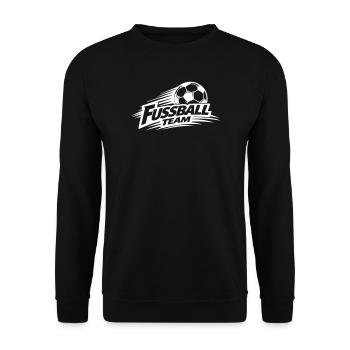 Fussball Team Symbol - Unisex Pullover - Schwarz - Vorne - Alina (178cm) & Michal (187cm)