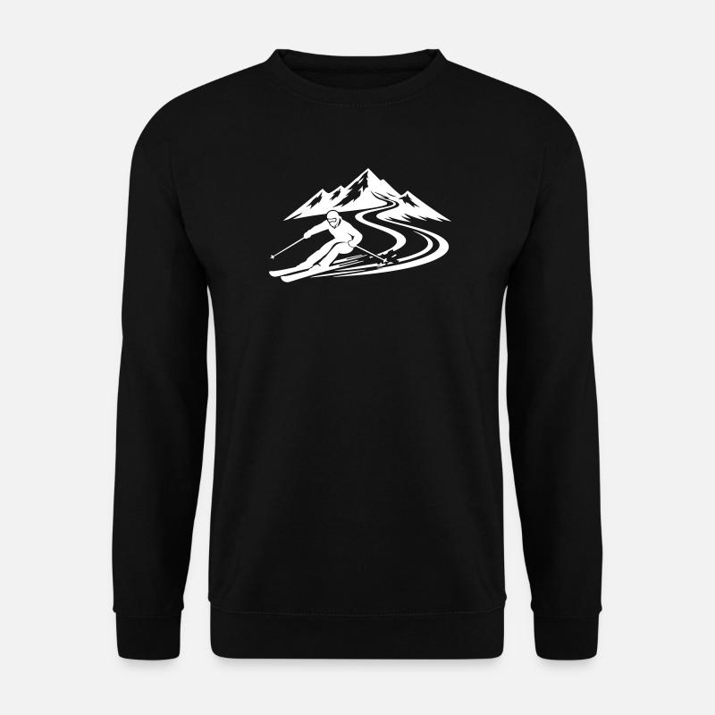Ski Berge Piste - Unisex Pullover - Schwarz
