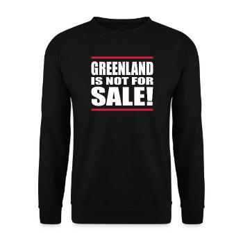Greenland Is Not For Sale Shirt - Unisex Sweatshirt - black - Front - Alina (178cm) & Michal (187cm)