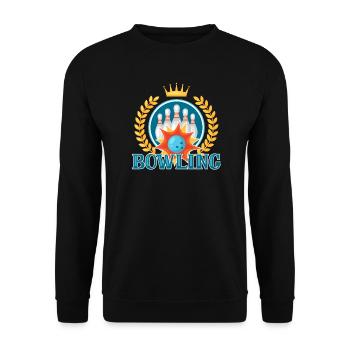 Royal Crown Bowling - Unisex Sweatshirt - black - Front - Alina (178cm) & Michal (187cm)