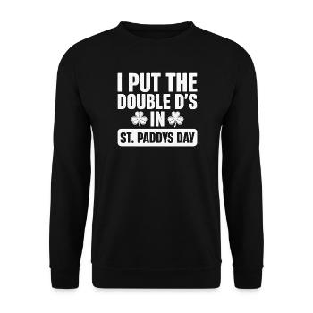 Doppelter Ds St. Paddy's Day Abschlag - Unisex Pullover - Schwarz - Vorne - Alina (178cm) & Michal (187cm)