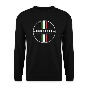 Lake Garda Coordinates - Unisex Sweatshirt - black - Front - Alina (178cm) & Michal (187cm)