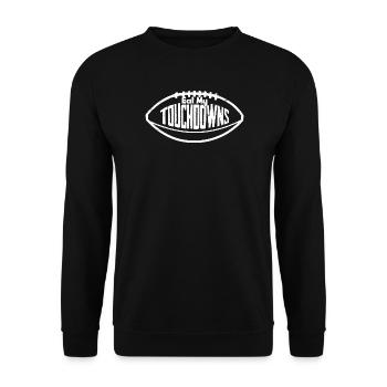 Eat My Touchdowns Season Football Player Fan - Unisex Sweatshirt - black - Front - Alina (178cm) & Michal (187cm)