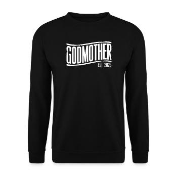 Good Mother Est 2026 Emblem - Unisex Sweatshirt - black - Front - Alina (178cm) & Michal (187cm)