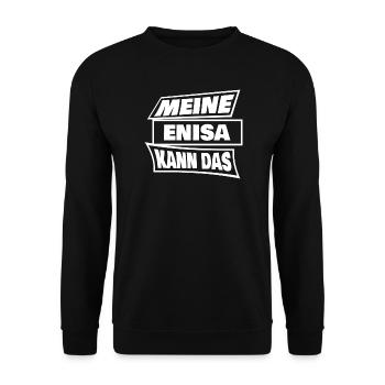 Enisa - Unisex Pullover - Schwarz - Vorne - Alina (178cm) & Michal (187cm)