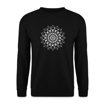 Mandala - Unisex Sweatshirt - black - Front - Alina (178cm) & Michal (187cm)