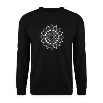 Mandala - Unisex Sweatshirt - black - Front - Alina (178cm) & Michal (187cm)