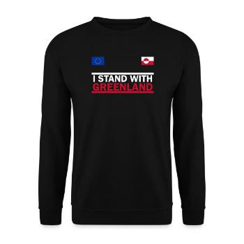 Je soutiens le Groenland - Sweat-shirt Unisexe - noir - Devant - Alina (178cm) & Michal (187cm)