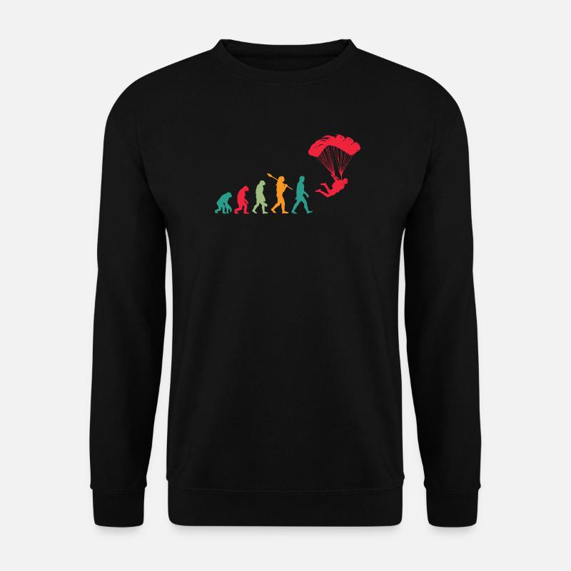Parachute Evolution Parachutist - Unisex Sweatshirt - black