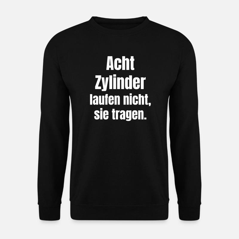 Eight Cylinder Text Graphics - Unisex Sweatshirt - black