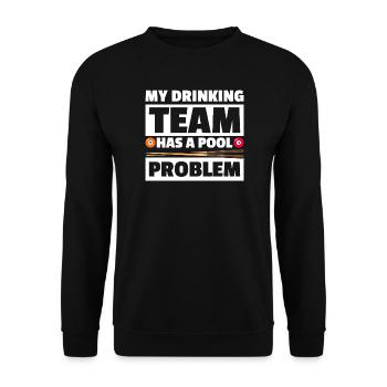 My drinking team funny billiards billiards player - Unisex Sweatshirt - black - Front - Alina (178cm) & Michal (187cm)