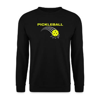 Pickleball lustiges Pickleball Spieler - Unisex Pullover - Schwarz - Vorne - Alina (178cm) & Michal (187cm)