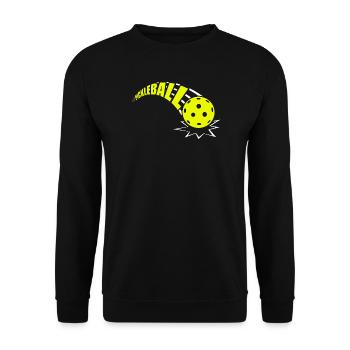 Pickleball lustiges Pickleball Spieler - Unisex Pullover - Schwarz - Vorne - Alina (178cm) & Michal (187cm)