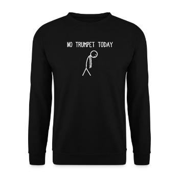 Plus de trompette aujourd’hui Trompettiste - Sweat-shirt Unisexe - noir - Devant - Alina (178cm) & Michal (187cm)