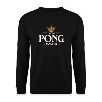 The Pong Master – Tischtennis Champion - Unisex Pullover - Schwarz - Vorne - Alina (178cm) & Michal (187cm)
