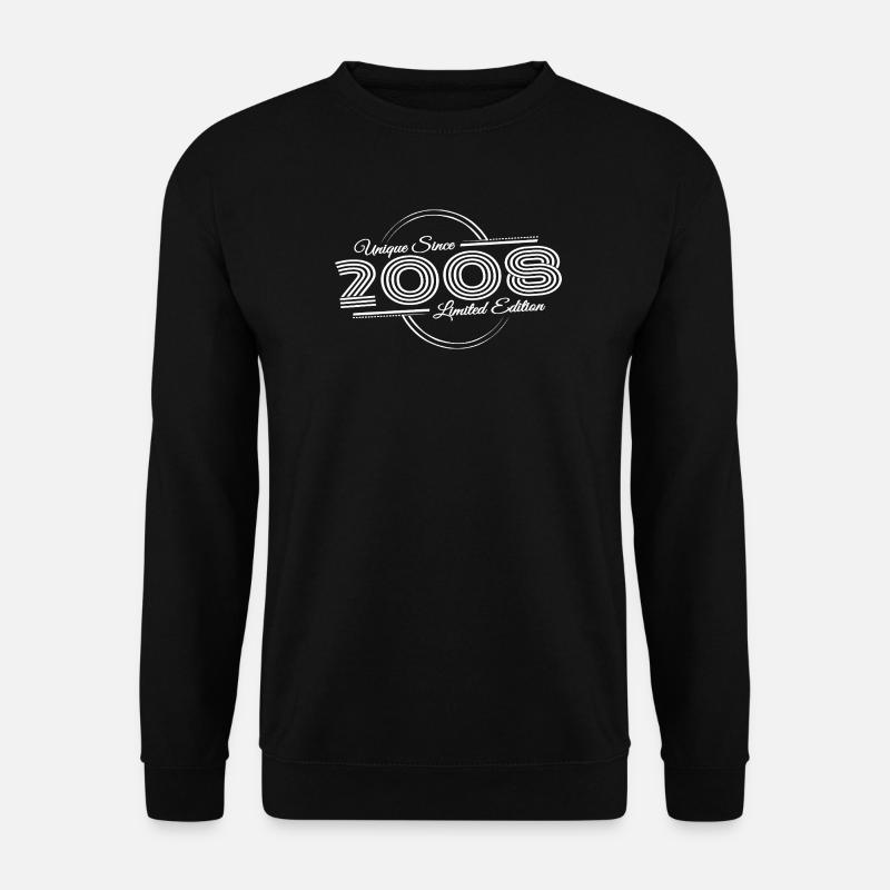 Einzigartiger 18 Geburtstag Jahrgang 2008 Retro - Unisex Pullover - Schwarz