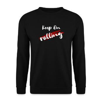 keep on - Unisex Sweatshirt - black - Front - Alina (178cm) & Michal (187cm)
