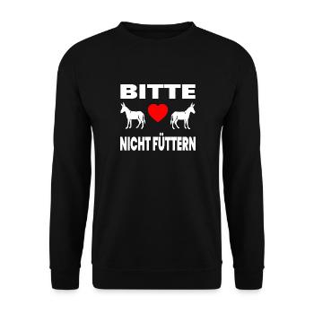 donkey - Unisex Sweatshirt - black - Front - Alina (178cm) & Michal (187cm)