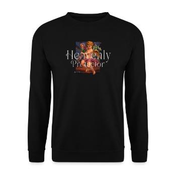 Heavenly Protector - Unisex Sweatshirt - black - Front - Alina (178cm) & Michal (187cm)