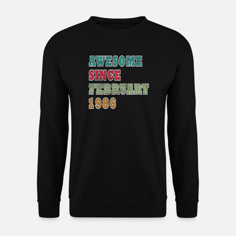 February 1986 Birthday Legend - Unisex Sweatshirt - black
