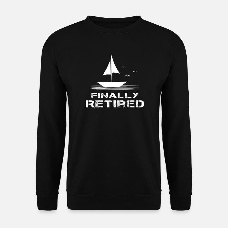 Segelboot Ruhestand endlich in Rente Rentenbeginn - Unisex Pullover - Schwarz