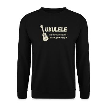 Ukulélé pour personnes intelligentes - Musicien drôle - Sweat-shirt Unisexe - noir - Devant - Alina (178cm) & Michal (187cm)