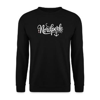 Nordperle Hamburg Nordsee Ostsee Norddeutsch Deern - Unisex Pullover - Schwarz - Vorne - Alina (178cm) & Michal (187cm)