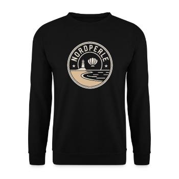 Nordperle Hamburg Nordsee Ostsee Norddeutsch Deern - Unisex Pullover - Schwarz - Vorne - Alina (178cm) & Michal (187cm)