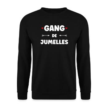 Twin Gang – Sister Tribe - Unisex Sweatshirt - black - Front - Alina (178cm) & Michal (187cm)